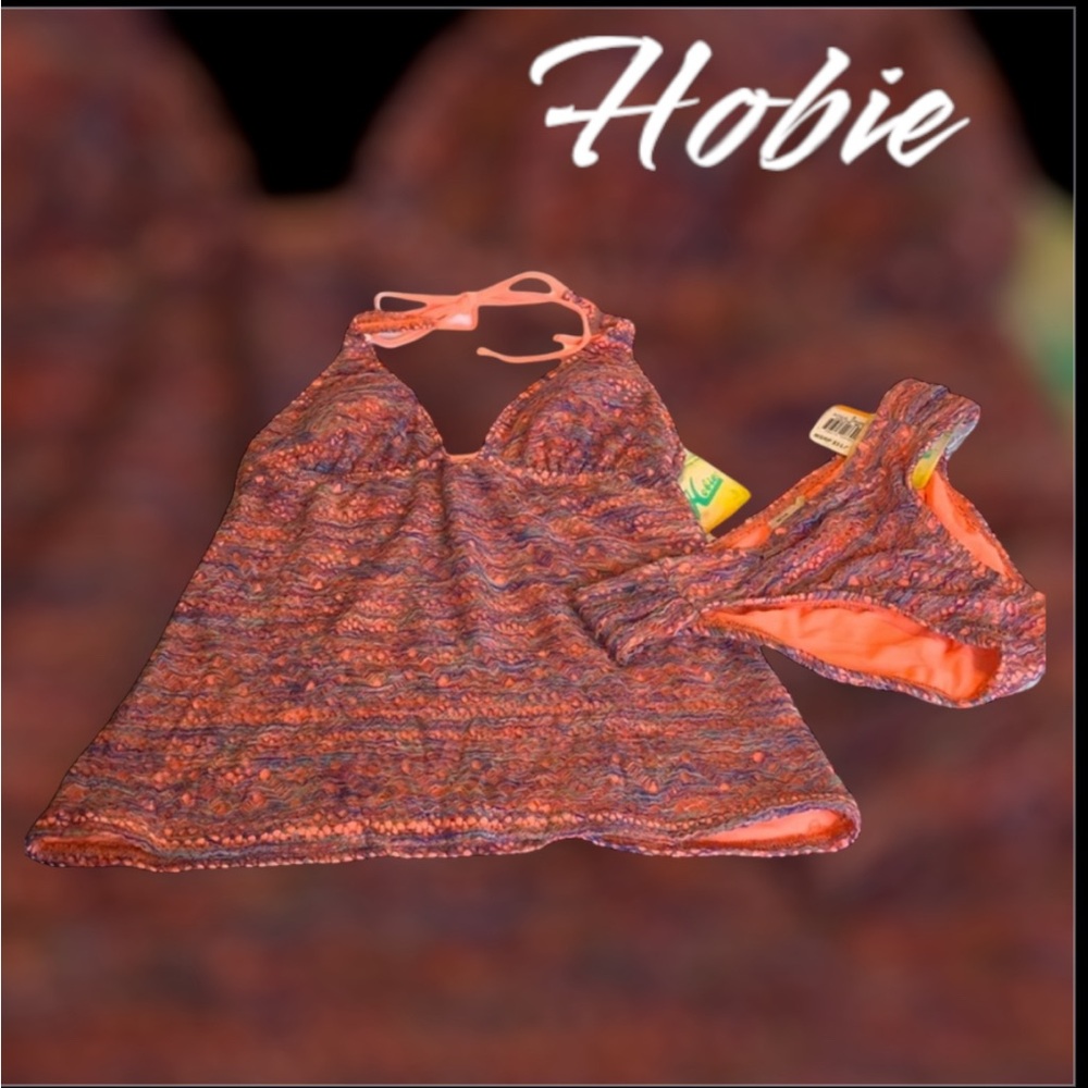 Hobie Women’s Tankini Crochet Halter Bikini Size Small NWT